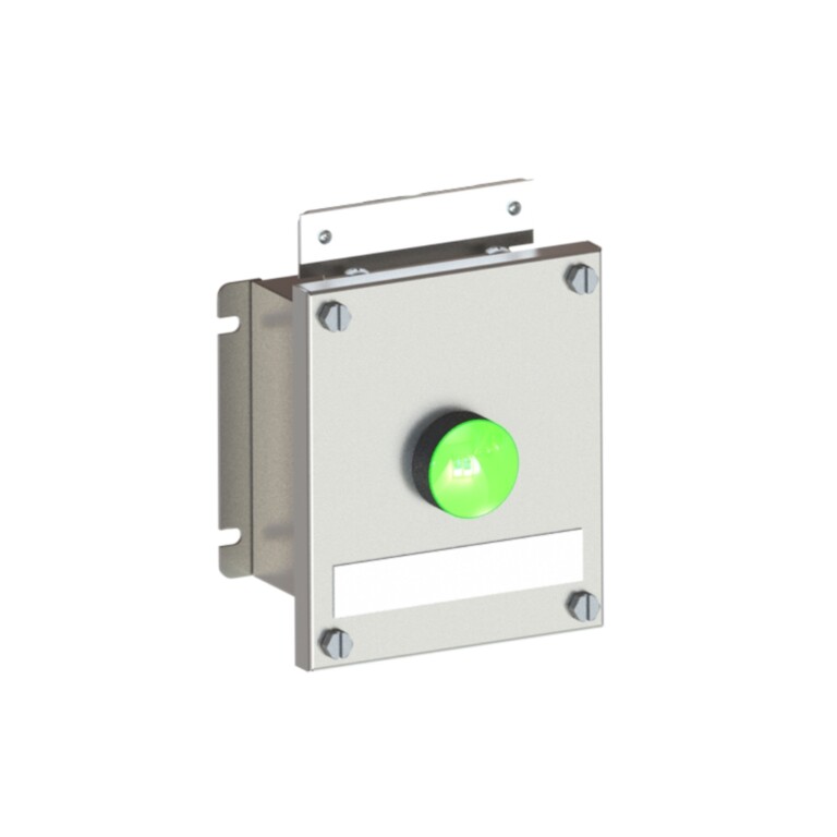 TEF 1058 Heat Tracing End Seal w/light – Wall mounted – Ex – Bright chemical dip AISI316